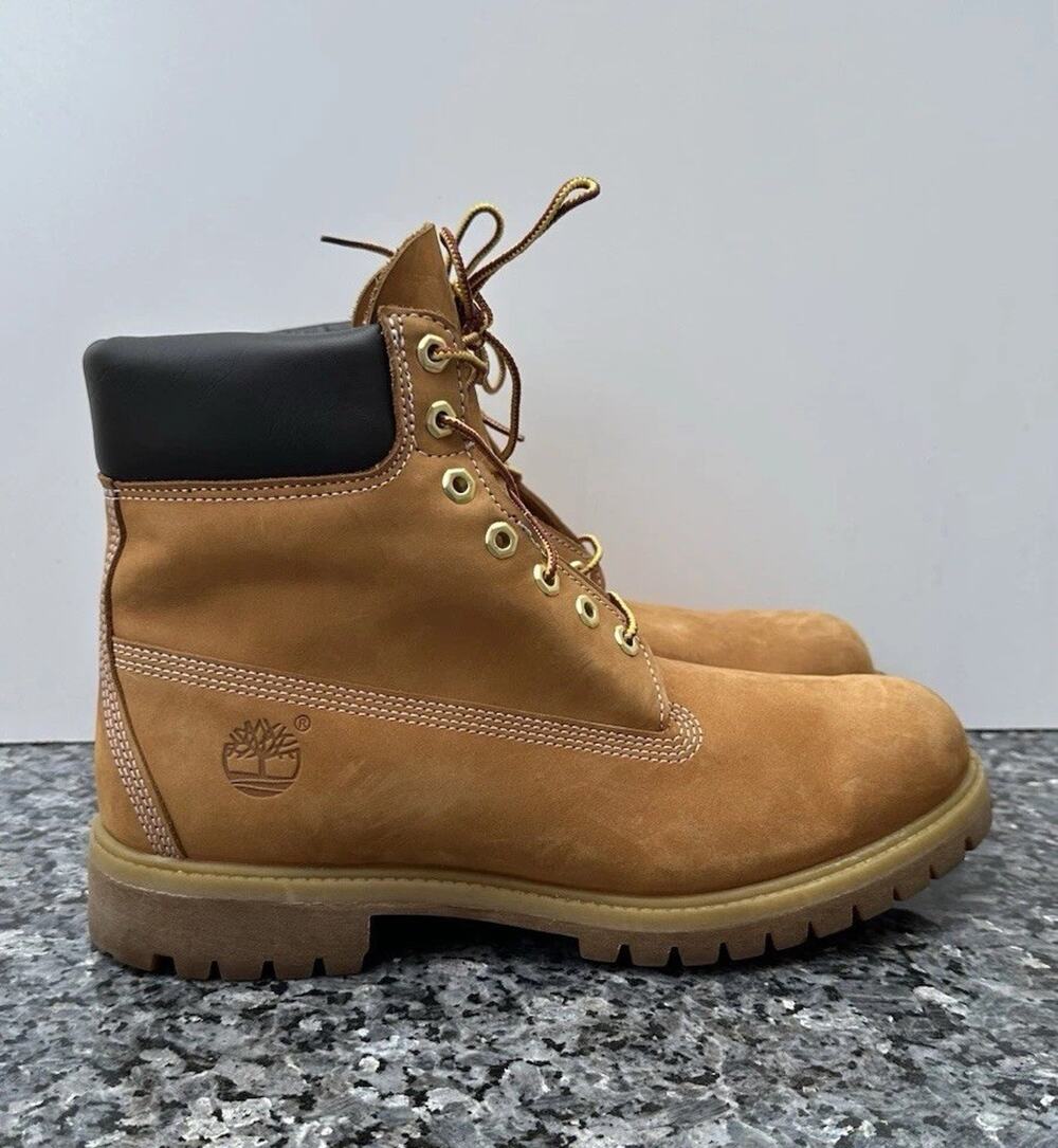 Timberland Premium 6-Inch Boots Work Combat Lace Up Boot Men’s Size 11M Wheat